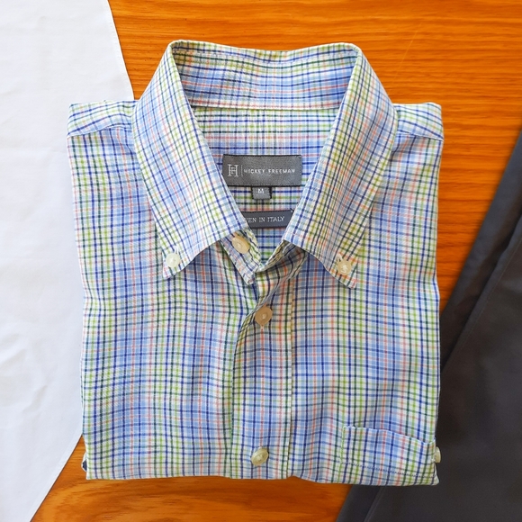 Hickey Freeman Other - NEW Hickey Freeman Italian Plaid Button Down Shirt